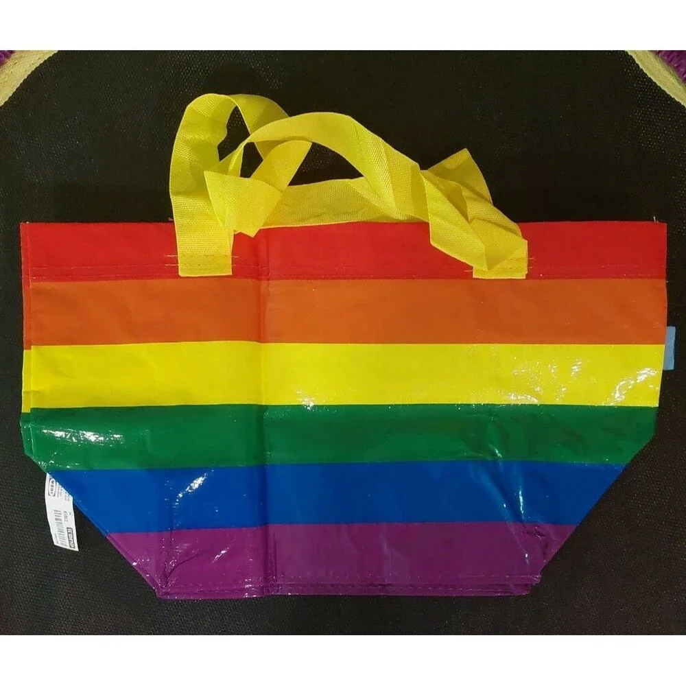 IKEA STORSTOMMA Rainbow Bag Small Shopping Storage Gay Pride LGBT LGBTQ +